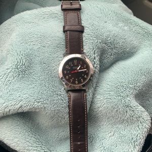 Men’s Coach Watch brown leather excellent working condition